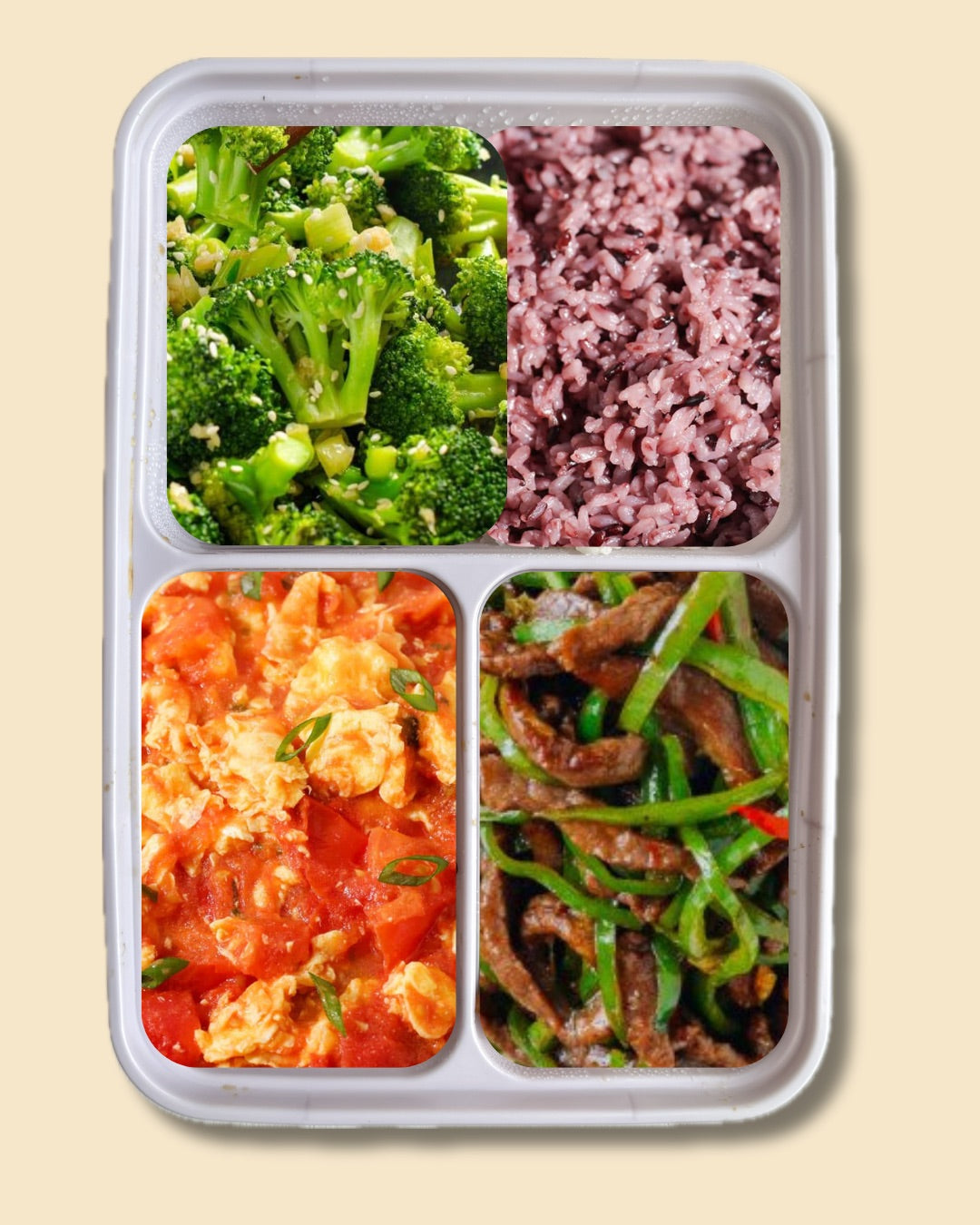 Mom's Classics: Beef with Longhorn Peppers, Tomato & Egg Stir-Fry, Broccoli with Garlic